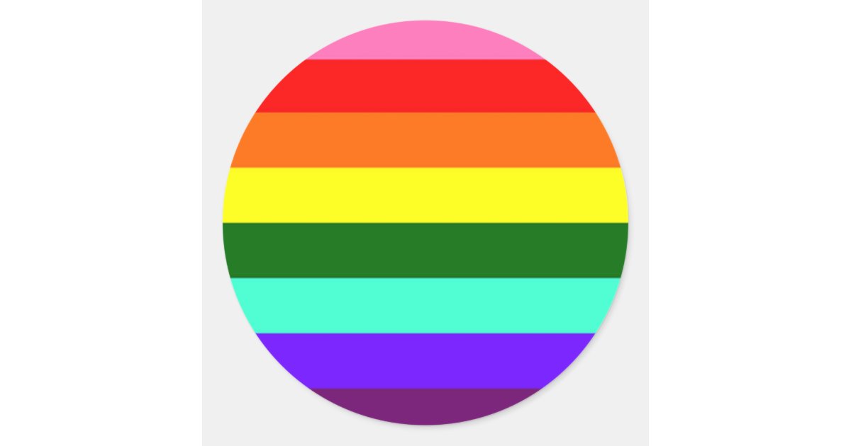 Original Gay Pride Flag Classic Round Sticker | Zazzle