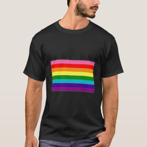 Original Gilbert Baker Lgbtq Rainbow Pride Flag T_Shirt