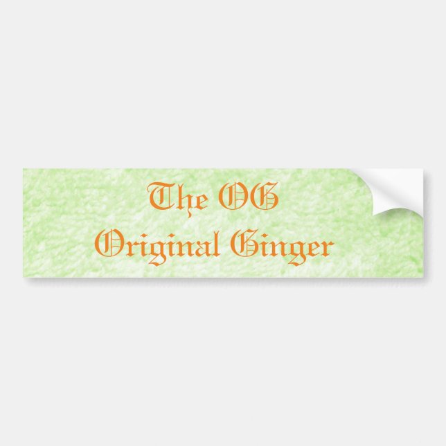 Original Ginger Bumper Sticker (Front)