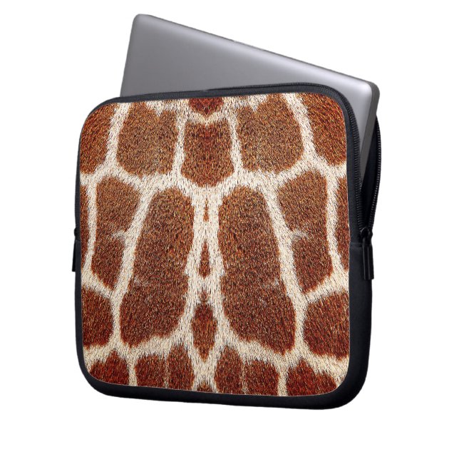 Original giraffe fur laptop sleeve (Front Left)