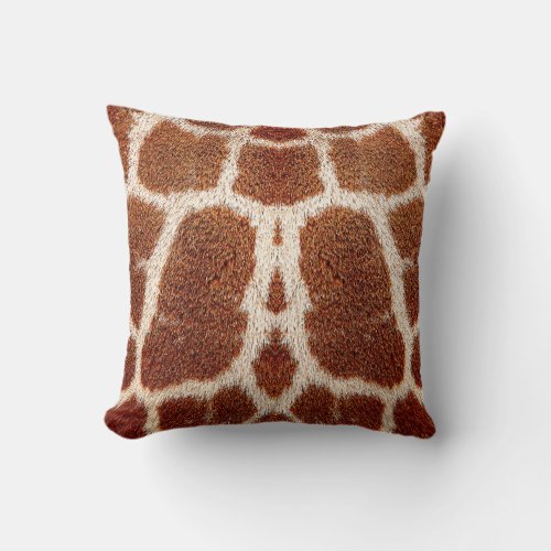 Original giraffe fur throw pillow