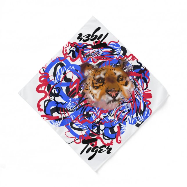 Original graffiti style Tiger Chinese Year Zodiac Bandana (Front)
