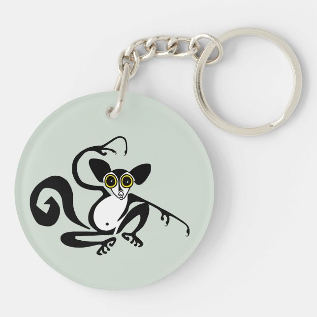 Original graphic - Cool AYE-AYE - Nature Keychain (Back)
