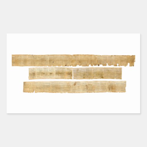 ORIGINAL Great Isaiah Scroll Dead Sea Scrolls Rectangular Sticker
