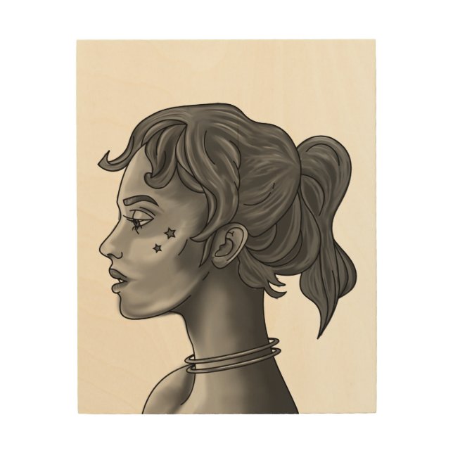Original Hand-Drawn Digital Portrait Wall Art (Front)
