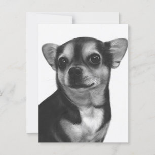 Original Hand Painted Chihuahua Expression Postcard