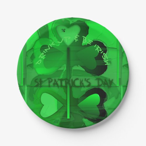 Original Happy St Patricks Day Paper Plate