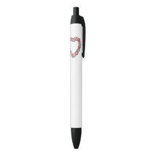 Original Heart of cross-stitch red rose flowers Pen