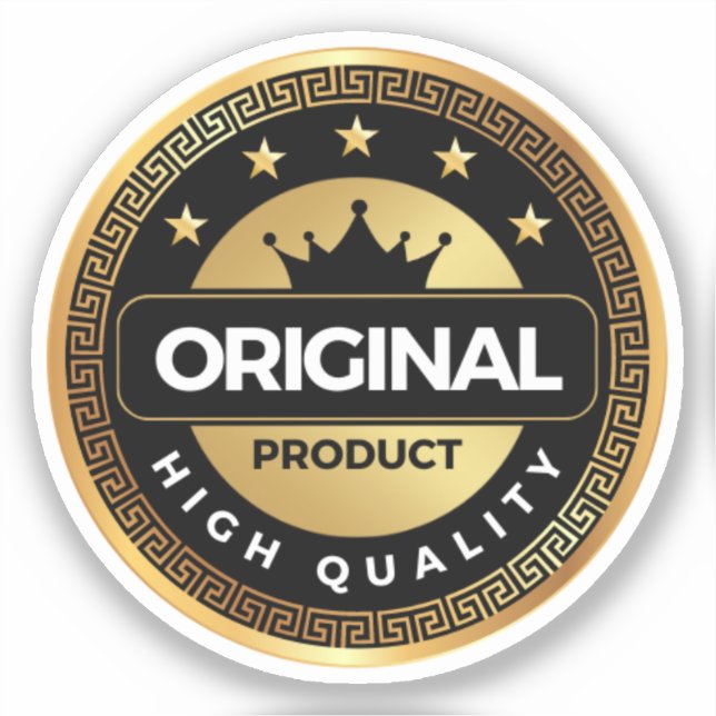 Original Hight Quality l Golden and black Sticker (Front)