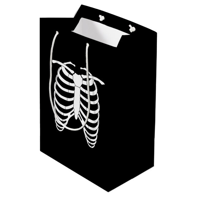 Original Horror Rib cage of a skeleton Halloween Medium Gift Bag (Back Angled)