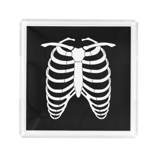 Original Horror Ribcage of a skeleton Halloween Acrylic Tray