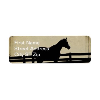 Original Horse At Sunset Address Label Best Seller by Sturgils at Zazzle