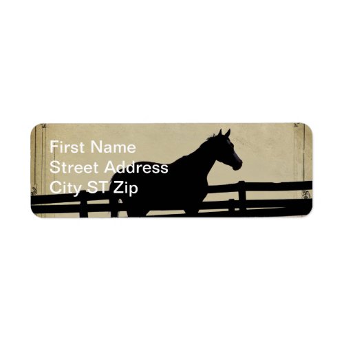 Original Horse at Sunset Address Label Best Seller