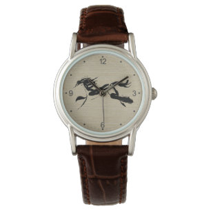 Original Horse Painting Chinese Zodiac Birthday W2 Watch