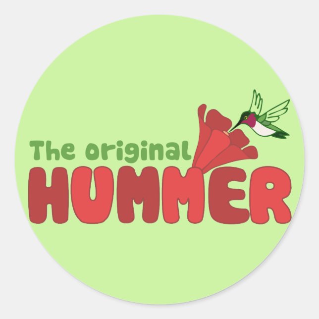 Original Hummer Classic Round Sticker (Front)
