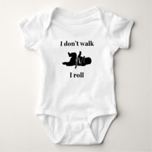 original "I don't walk I roll" print bjj mma