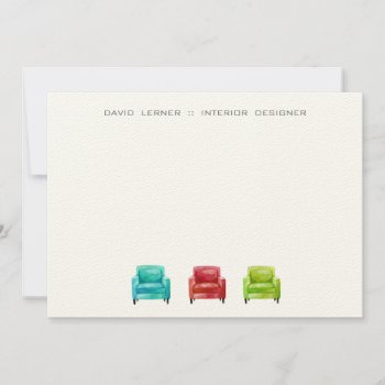 Original Illustration Armchair Business Cards by charmingink at Zazzle