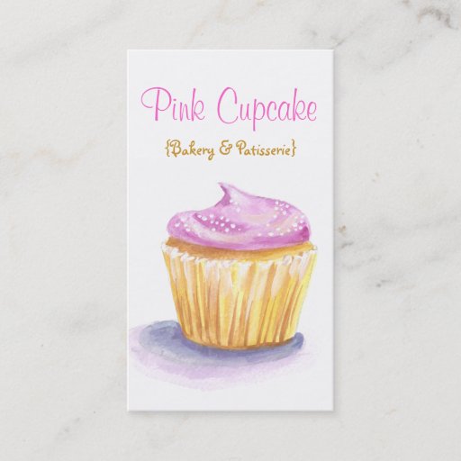 Customizable Original Illustration Cupcake Business Cards