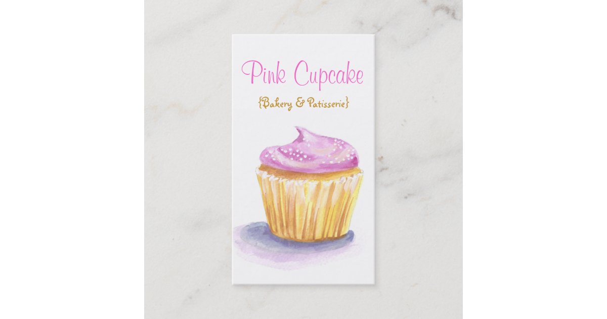 Original Illustration Cupcake Business Cards