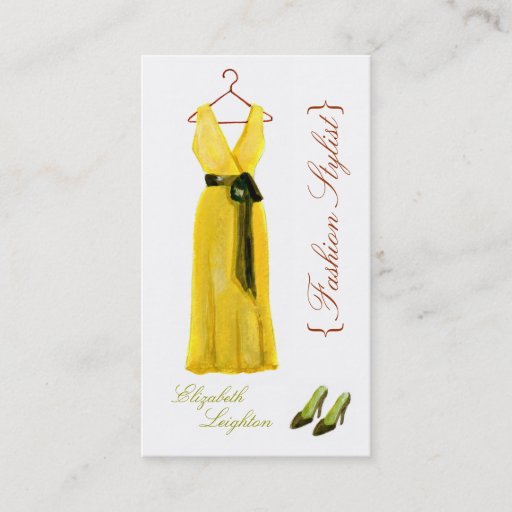 Customizable Original Illustration Fashion Styli Business Cards