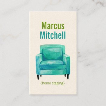 Original Illustration Home Staging Business Cards by charmingink at Zazzle