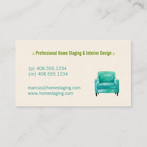 Original Illustration Home Staging Business Cards Zazzle