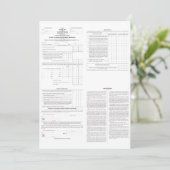 Original Income Tax Form 1040 from 1913 (4) Pages (Standing Front)
