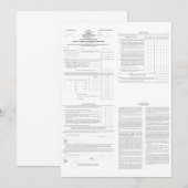 Original Income Tax Form 1040 from 1913 (4) Pages (Front/Back)