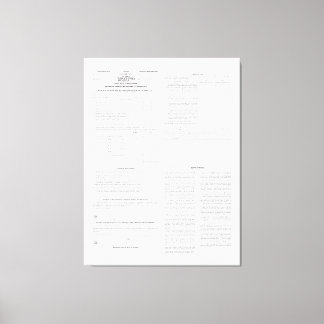 Original Income Tax Form 1040 from 1913 (4) Pages Canvas Print