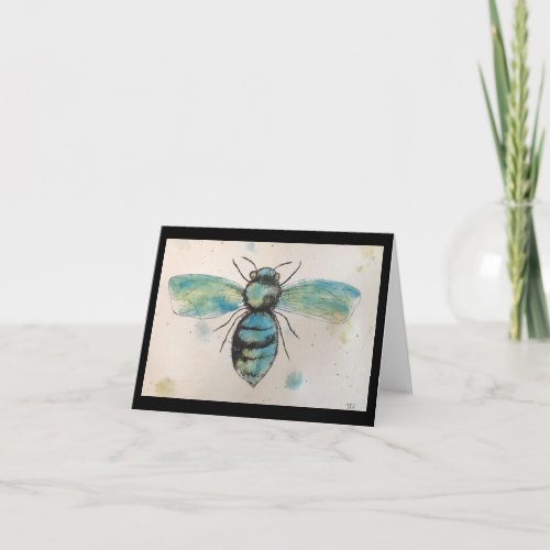 Original Insect Watercolor on Blank Card