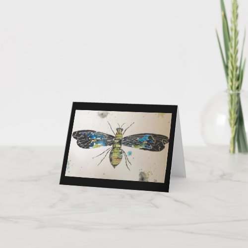 Original Insect Watercolor on Blank Card