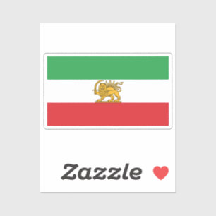 Original Iranian Lion and Sun Historic Flag Sticker