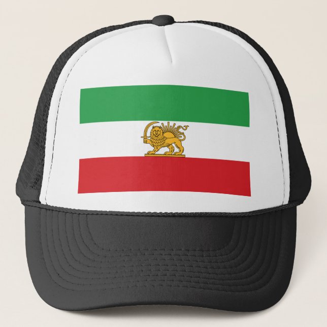 Original Iranian Lion and Sun Historic Flag Trucker Hat (Front)