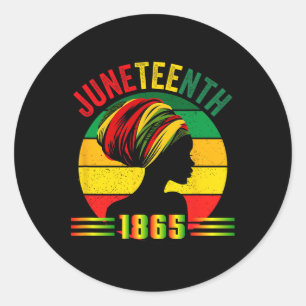 Original Juneteenth Day Black Pride Women Classic Round Sticker