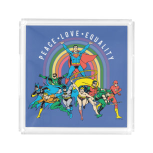 Original Justice League - Peace, Love, Equality Acrylic Tray