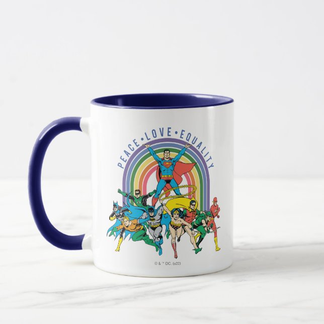 Original Justice League - Peace, Love, Equality Mug (Left)