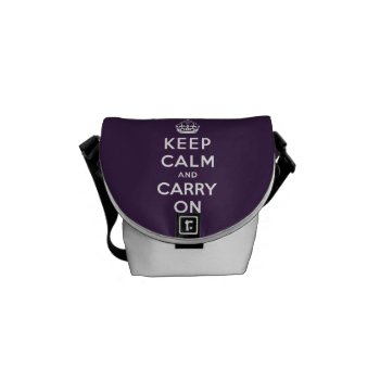 Original Keep Calm And Carry On | Purple Messenger Bag by MovieFun at Zazzle