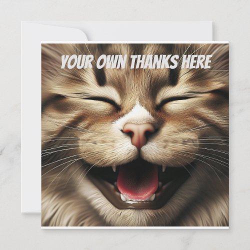 Original Kitten Thank You Card AI Created