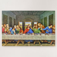 Vintage Religion, Last Supper with Jesus Christ Jigsaw Puzzle