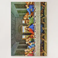 Vintage Religion, Last Supper with Jesus Christ Jigsaw Puzzle