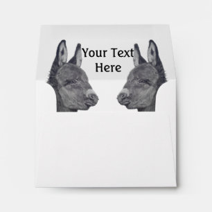 original lifelike drawing of Cute donkey Envelope
