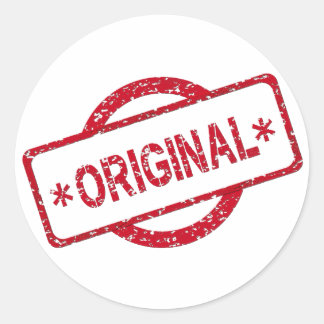Original Logo Round Circle Brand Embossed Classic Round Sticker