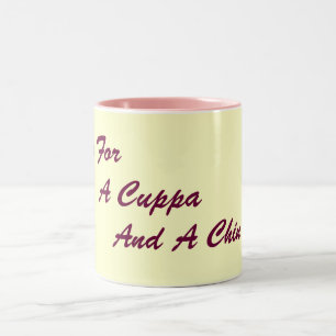 original London slang fun text drinking slogan Two-Tone Coffee Mug