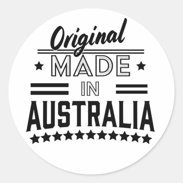 Original made in Australia Classic Round Sticker (Front)
