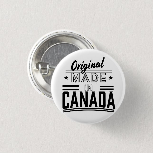Original Made in Canada logo Button (Front & Back)