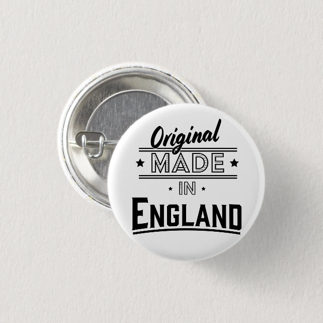 Original Made in England Button (Front & Back)