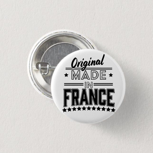 Original made in France logo Button (Front & Back)
