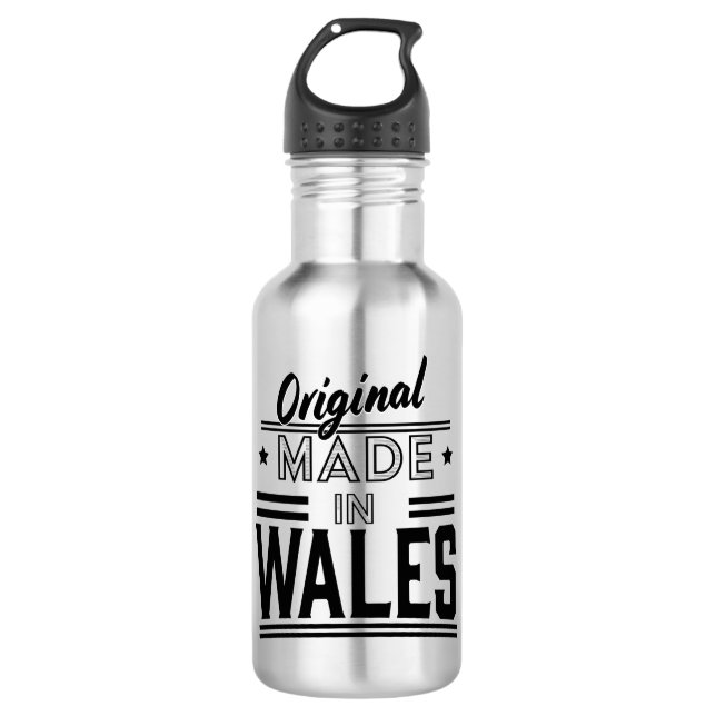 Original made in Wales Stainless Steel Water Bottle (Front)
