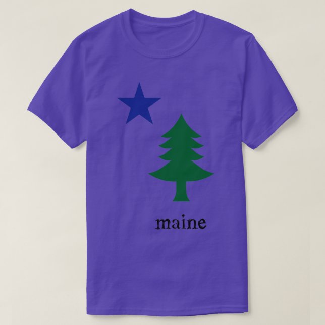 Original Maine Flag  T-Shirt (Design Front)