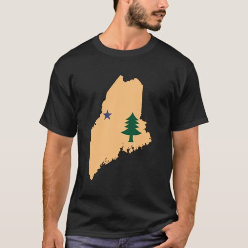 Original Maine State Flag Northern New England Dir T_Shirt